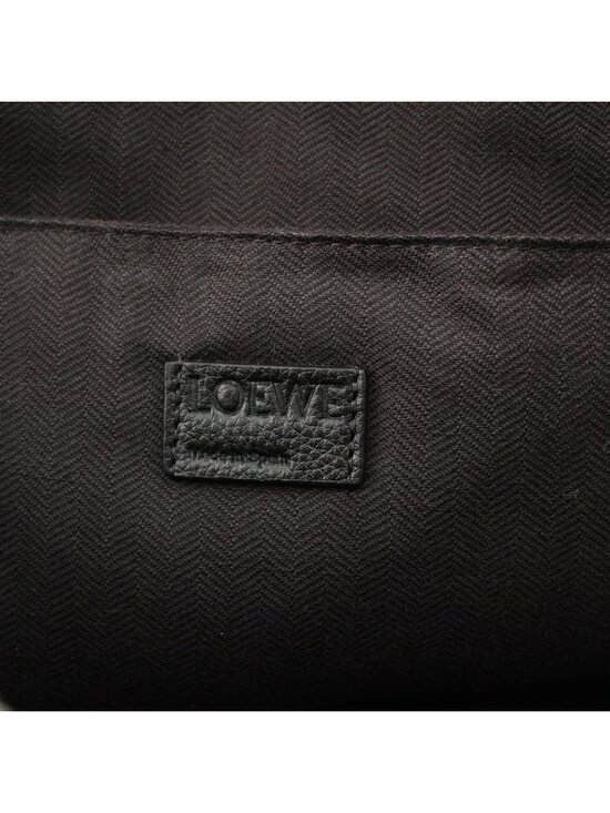 Loewe Military Leather Anagram Silver Backpack Black main image 3